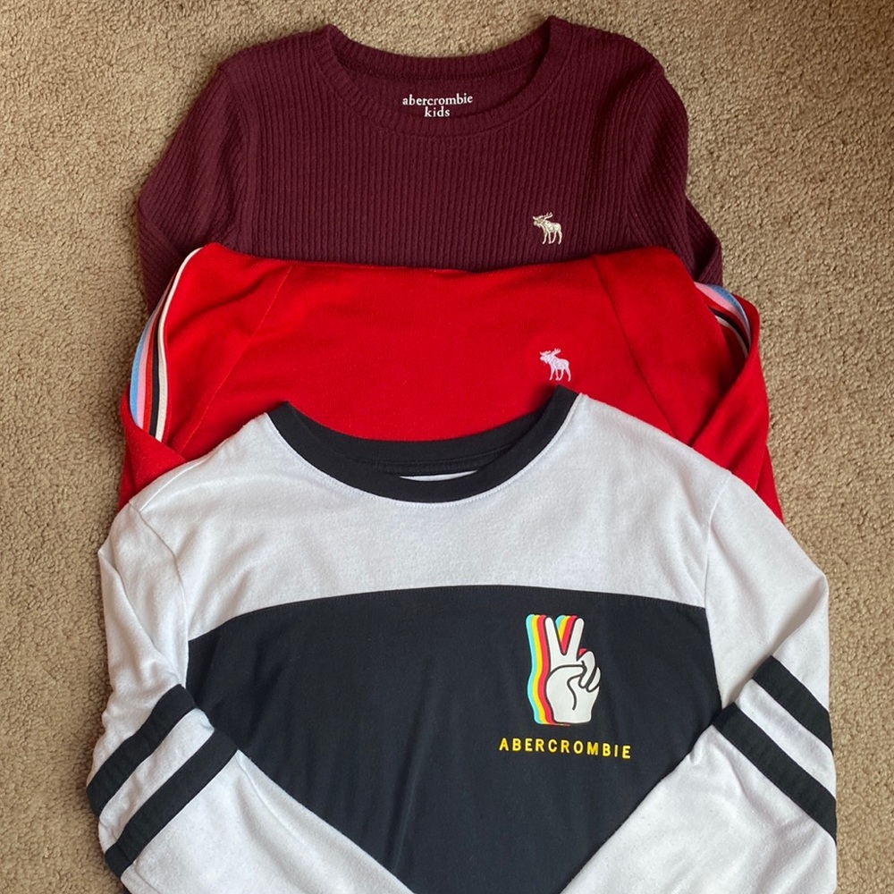 Abercrombie Kids Long Sleeve Gurls 3 pack